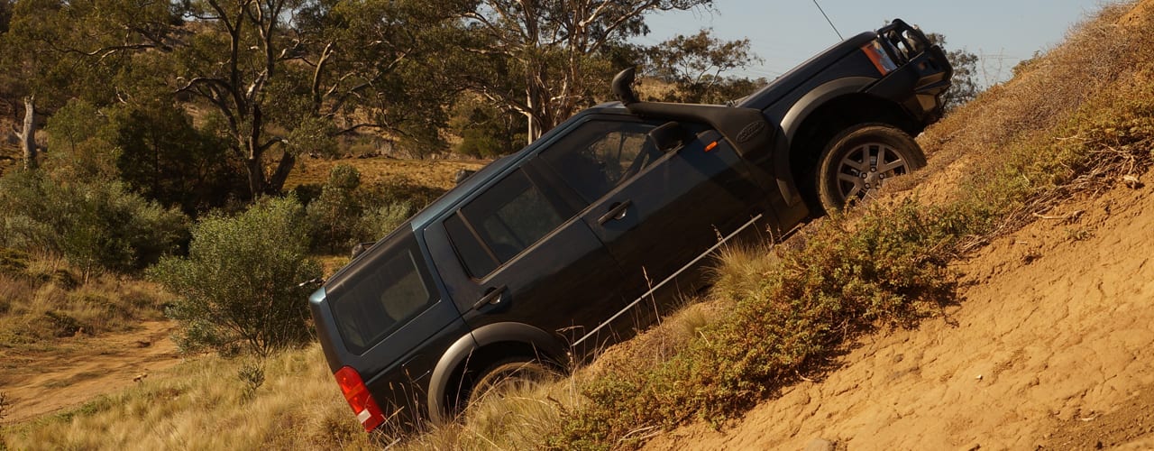 4wd climbing a steep incline