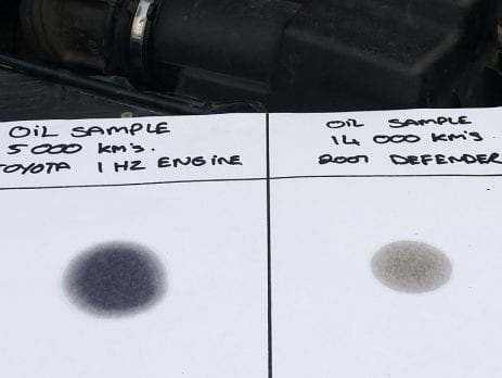 clean diesel oil sample