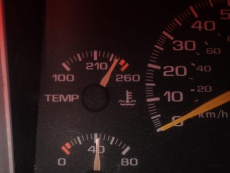 vehicle has started overheating