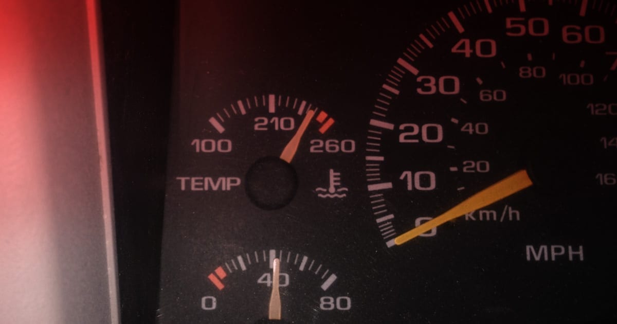 vehicle has started overheating