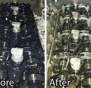 Engine sludge removed with Flushing Oil Concentrate