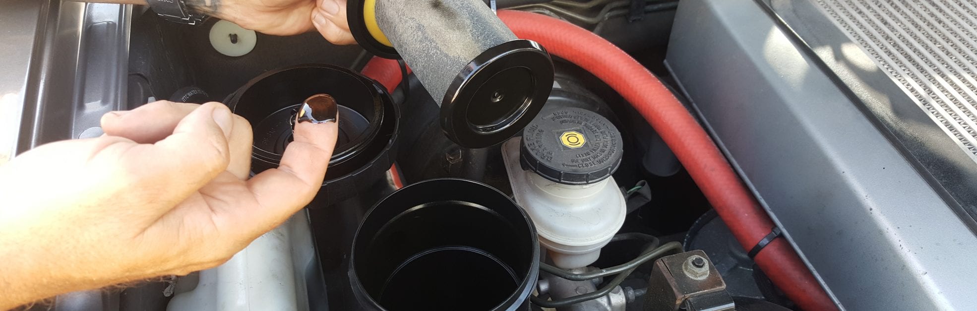 Internal filter for a provent catch can.