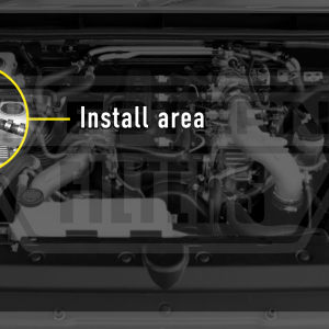 Catch can install location on a Prado 150 series